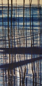"der Wald steht an dem Ufer"